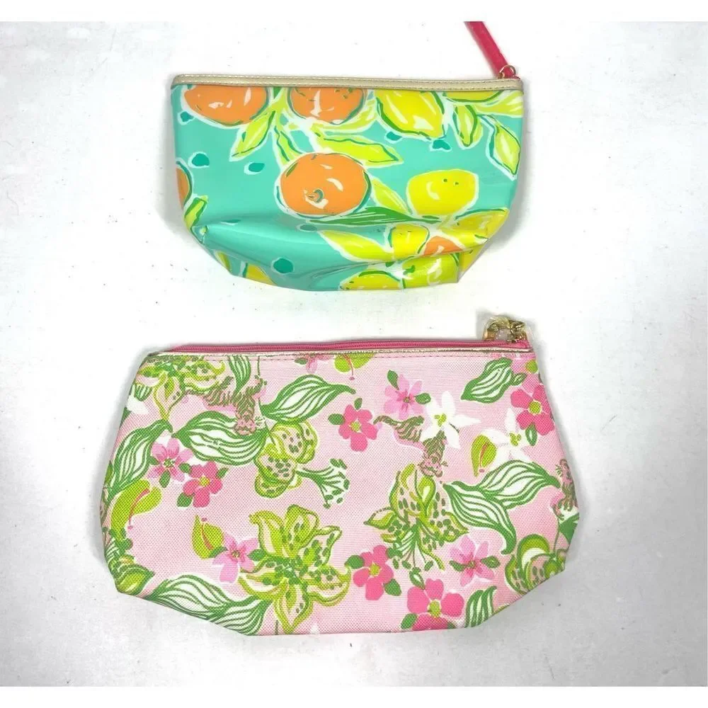Lily Pulitzer for Estée Lauder Cosmetic Bags Set of 2 Unused